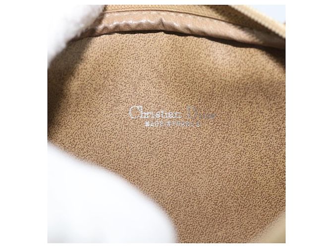 Borsa a tracolla Christian Dior Honeycomb Canvas PVC Beige Oro Auth ep14966 D'oro - vista 11