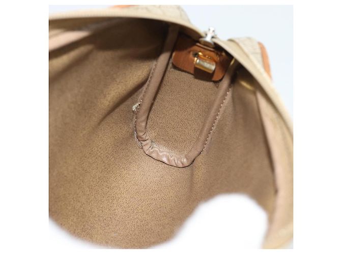 Borsa a tracolla Christian Dior Honeycomb Canvas PVC Beige Oro Auth ep14966 D'oro - vista 17