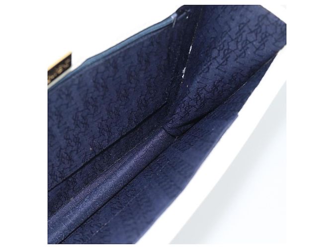 Clutch SAINT LAURENT in pelle bianca e oro Auth 188300 Bianco D'oro - vista 17