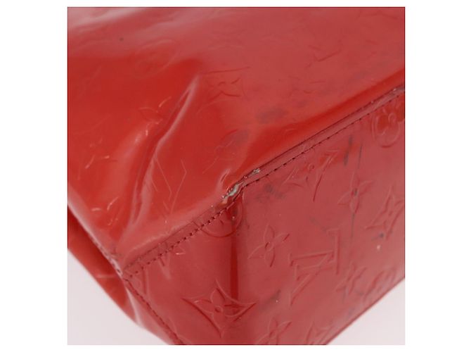 LOUIS VUITTON Monogram Vernis Reade PM Hand Bag Red Rouge M91088 LV Auth BA13792 Rosso - vista 14