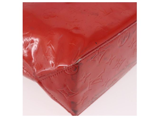 LOUIS VUITTON Monogram Vernis Reade PM Hand Bag Red Rouge M91088 LV Auth BA13792 Rosso - vista 15