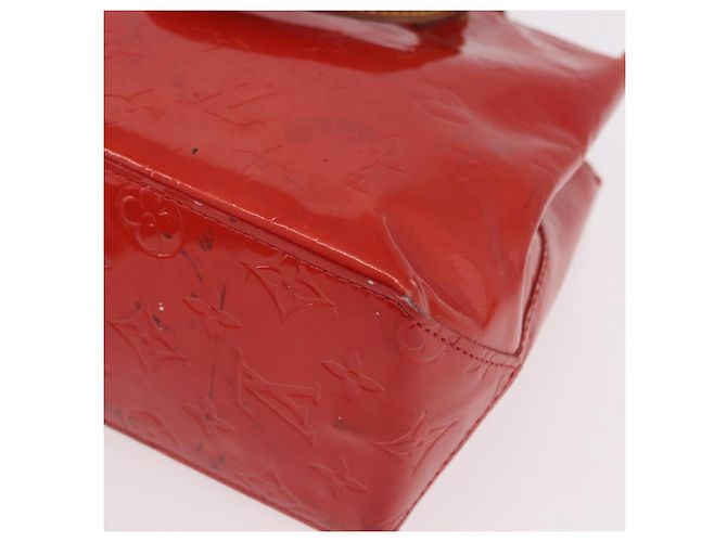 LOUIS VUITTON Monogram Vernis Reade PM Hand Bag Red Rouge M91088 LV Auth BA13792 Rosso - vista 16