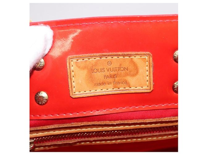 LOUIS VUITTON Monogram Vernis Reade PM Hand Bag Red Rouge M91088 LV Auth BA13792 Rosso - vista 18