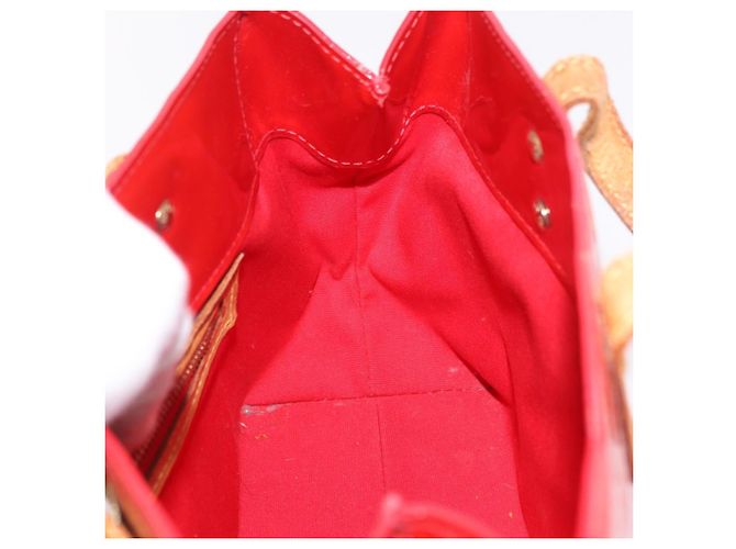 LOUIS VUITTON Monogram Vernis Reade PM Hand Bag Red Rouge M91088 LV Auth BA13792 Rosso - vista 19