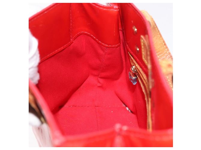 LOUIS VUITTON Monogram Vernis Reade PM Hand Bag Red Rouge M91088 LV Auth BA13792 Rosso - vista 20
