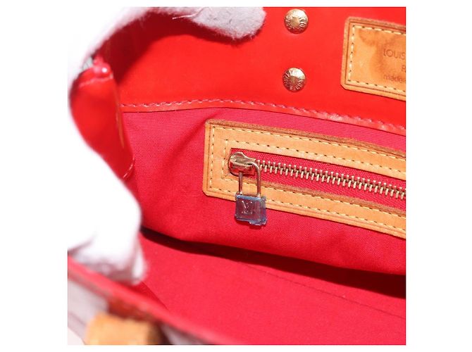 LOUIS VUITTON Monogram Vernis Reade PM Hand Bag Red Rouge M91088 LV Auth BA13792 Rosso - vista 21