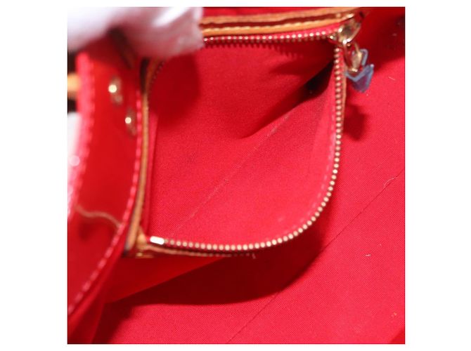 LOUIS VUITTON Monogram Vernis Reade PM Hand Bag Red Rouge M91088 LV Auth BA13792 Rosso - vista 22