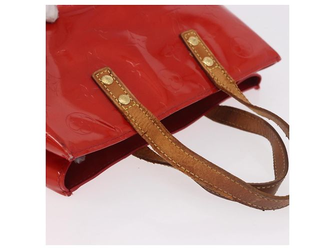 LOUIS VUITTON Monogram Vernis Reade PM Hand Bag Red Rouge M91088 LV Auth BA13792 Rosso - vista 6