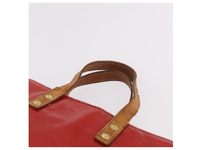LOUIS VUITTON Monogram Vernis Reade PM Hand Bag Red Rouge M91088 LV Auth BA13792 Rosso - vista 8