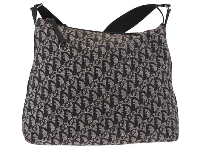 Borsa a tracolla Christian Dior Trotter Canvas Navy Silver Auth ka4978 Argento Blu navy - vista 13