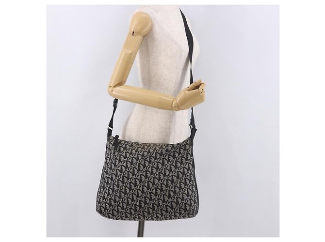 Borsa a tracolla Christian Dior Trotter Canvas Navy Silver Auth ka4978 Argento Blu navy - vista 25