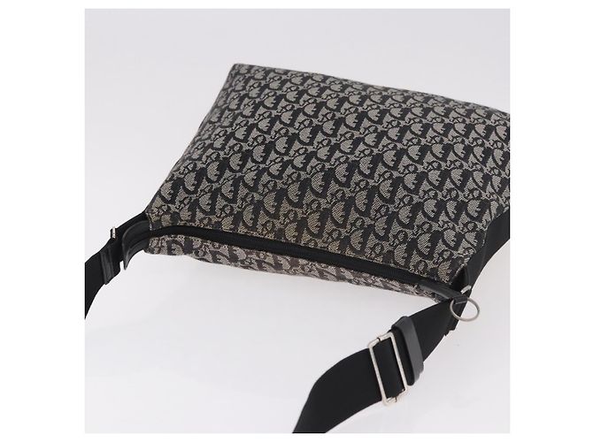 Borsa a tracolla Christian Dior Trotter Canvas Navy Silver Auth ka4978 Argento Blu navy - vista 7