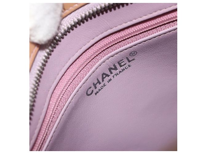 CHANEL Matelasse Reprint Tote Bag Lackleder Beige CC Auth 189771M - Ansicht 19