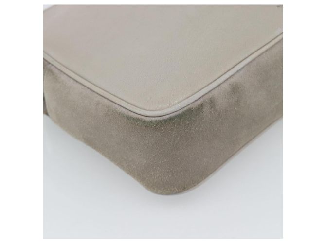 Borsa a Spalla SAINT LAURENT Scamosciato Grigio Argento 520533 Auth bs35745V Marrone - vista 8