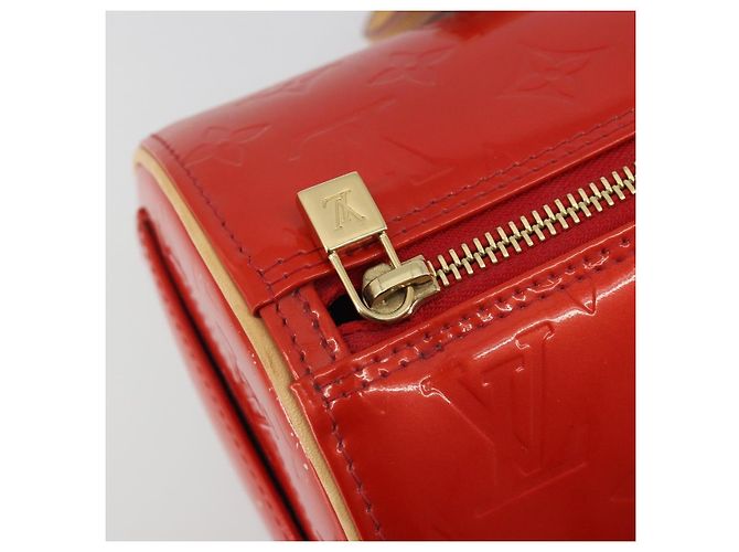 LOUIS VUITTON Borsa Monogram Vernis Bedford Rouge M91328 LV Auth 189592A Rosso - vista 18