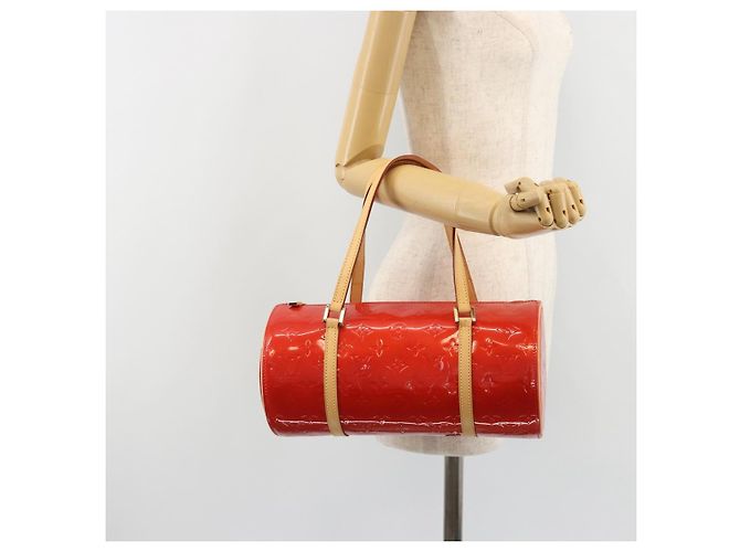 LOUIS VUITTON Borsa Monogram Vernis Bedford Rouge M91328 LV Auth 189592A Rosso - vista 21