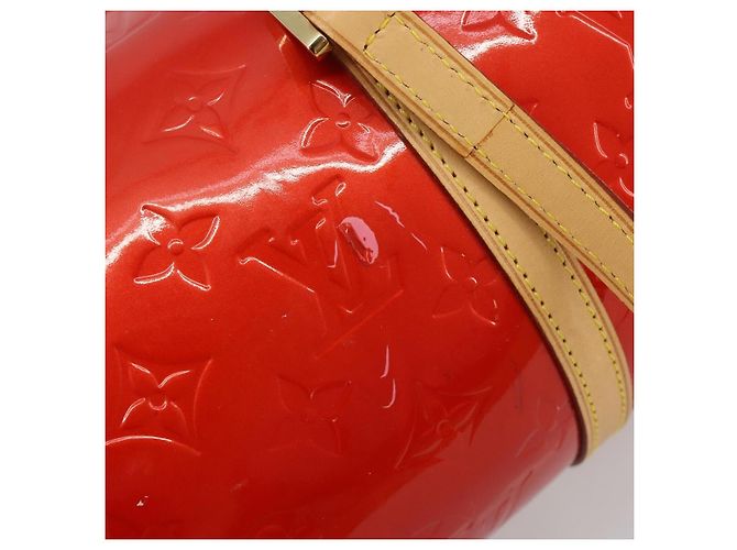 LOUIS VUITTON Borsa Monogram Vernis Bedford Rouge M91328 LV Auth 189592A Rosso - vista 9