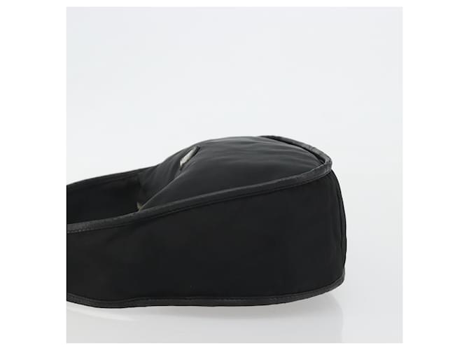 Borsa a tracolla PRADA Nylon Nero Argento Auth 190337A - vista 4