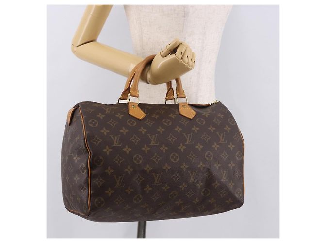 LOUIS VUITTON Bolsa Monogram Speedy 35 M41524 LV Auth BA13690V Monograma - vista 23
