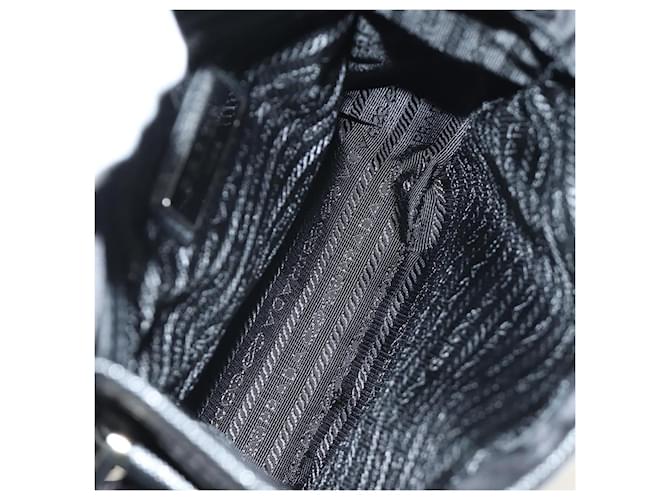 Borsa a Spalla PRADA Nylon Nero Argento Auth am11956SAM - vista 10