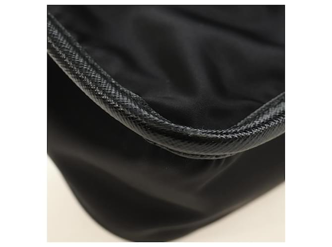 Borsa a Spalla PRADA Nylon Nero Argento Auth am11956SAM - vista 17