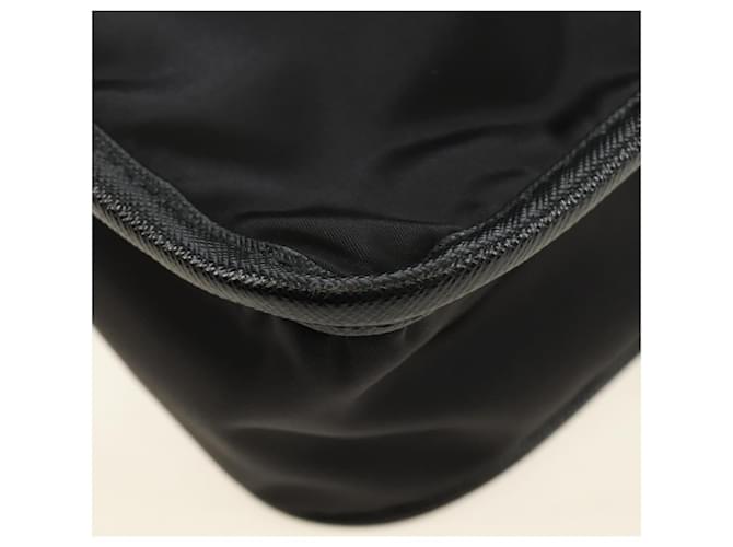 Borsa a Spalla PRADA Nylon Nero Argento Auth am11956SAM - vista 18