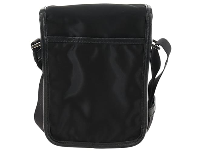 Borsa a Spalla PRADA Nylon Nero Argento Auth am11956SAM - vista 2