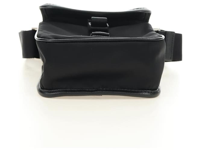 Borsa a Spalla PRADA Nylon Nero Argento Auth am11956SAM - vista 5