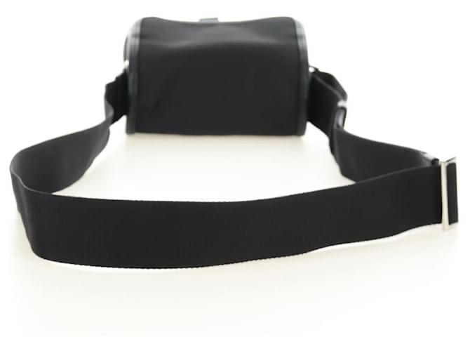 Borsa a Spalla PRADA Nylon Nero Argento Auth am11956SAM - vista 7