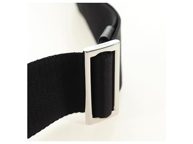 Borsa a Spalla PRADA Nylon Nero Argento Auth am11956SAM - vista 8