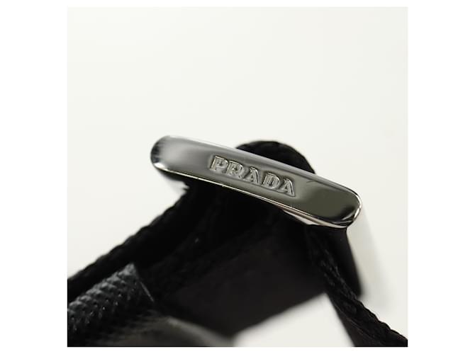 Borsa a Spalla PRADA Nylon Nero Argento Auth am11956SAM - vista 9