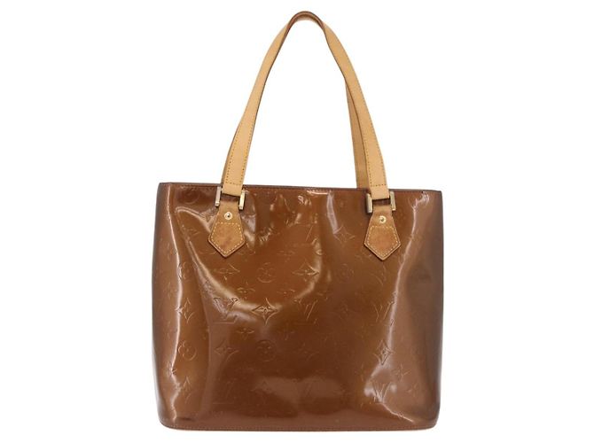 LOUIS VUITTON Borsa Monogram Vernis Houston Bronze M91122 LV Auth bs35800 Bronzo - vista 13