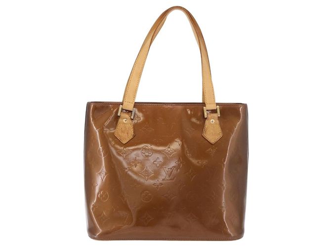 LOUIS VUITTON Borsa Monogram Vernis Houston Bronze M91122 LV Auth bs35800 Bronzo - vista 2