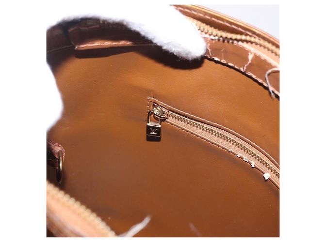LOUIS VUITTON Borsa Monogram Vernis Houston Bronze M91122 LV Auth bs35800 Bronzo - vista 22