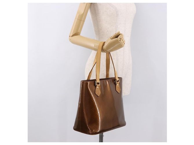 LOUIS VUITTON Borsa Monogram Vernis Houston Bronze M91122 LV Auth bs35800 Bronzo - vista 26