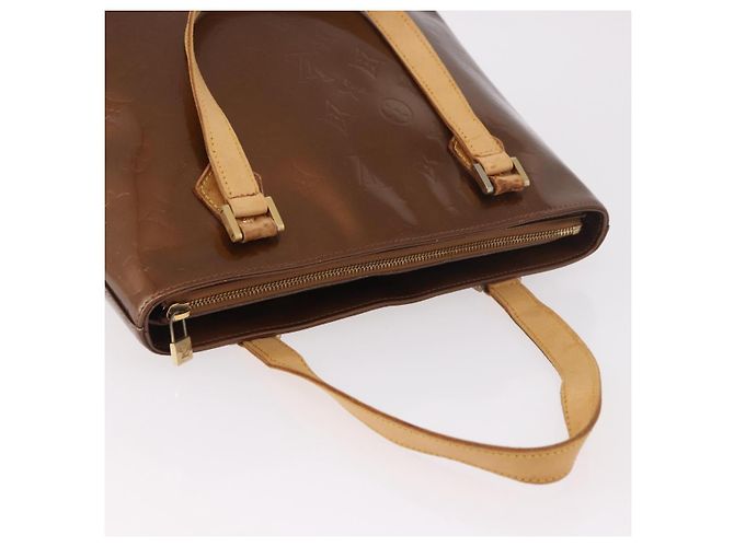LOUIS VUITTON Borsa Monogram Vernis Houston Bronze M91122 LV Auth bs35800 Bronzo - vista 6