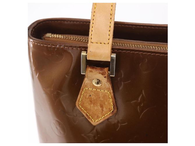 LOUIS VUITTON Borsa Monogram Vernis Houston Bronze M91122 LV Auth bs35800 Bronzo - vista 8