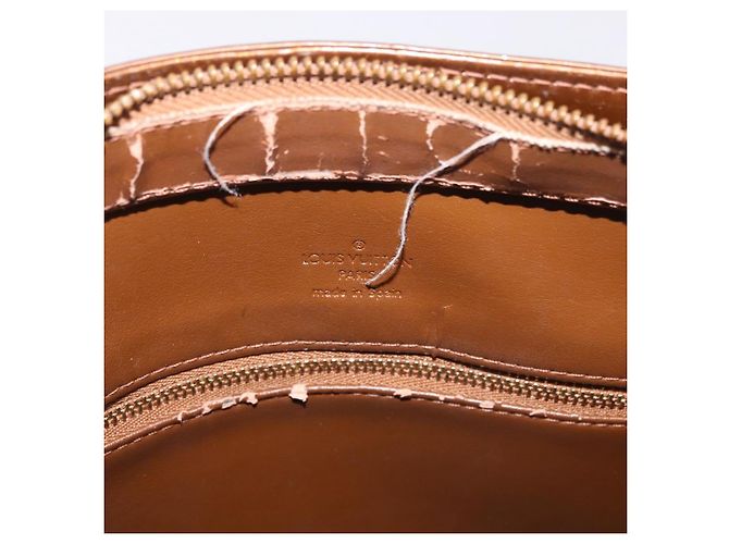 LOUIS VUITTON Borsa Monogram Vernis Houston Bronze M91122 LV Auth bs35800 Bronzo - vista 9