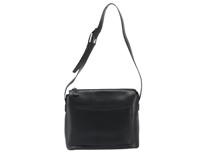 Céline Borsa a Spalla CELINE in Pelle Nera Argento Auth ep15031 Nero - vista 13