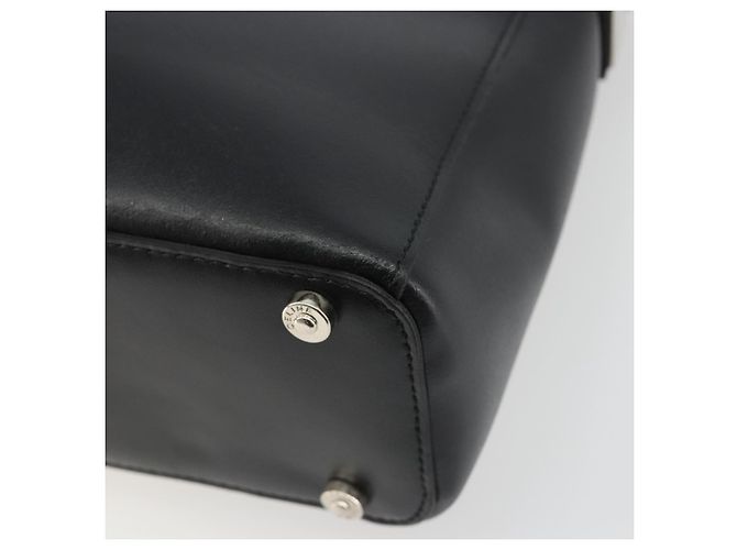 Céline Borsa a Spalla CELINE in Pelle Nera Argento Auth ep15031 Nero - vista 15