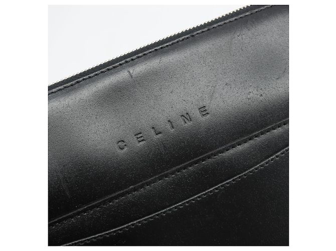 Céline Borsa a Spalla CELINE in Pelle Nera Argento Auth ep15031 Nero - vista 17