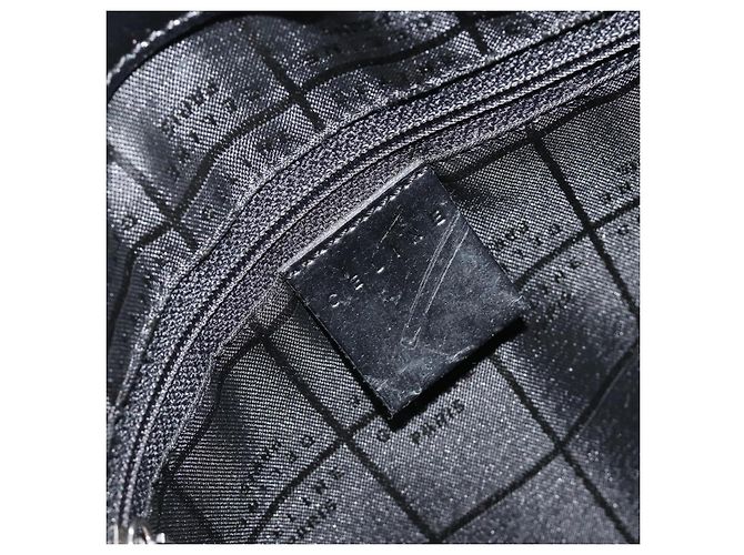 Céline Borsa a Spalla CELINE in Pelle Nera Argento Auth ep15031 Nero - vista 19