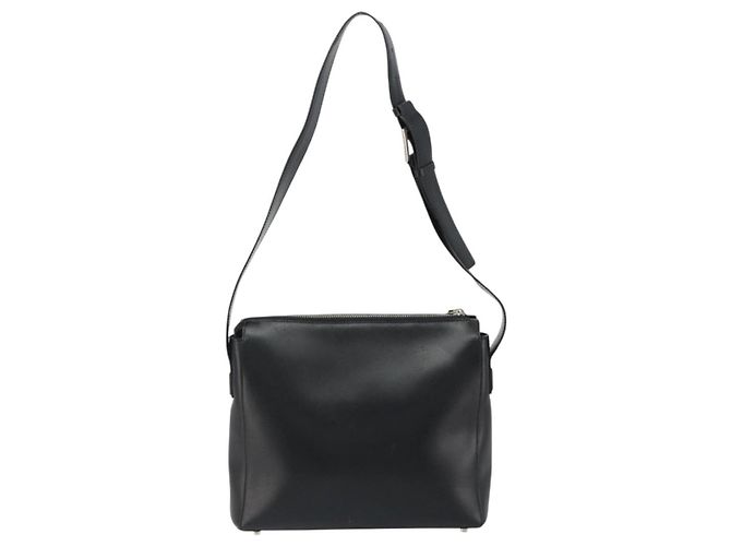 Céline Borsa a Spalla CELINE in Pelle Nera Argento Auth ep15031 Nero - vista 2