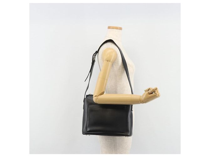 Céline Borsa a Spalla CELINE in Pelle Nera Argento Auth ep15031 Nero - vista 25