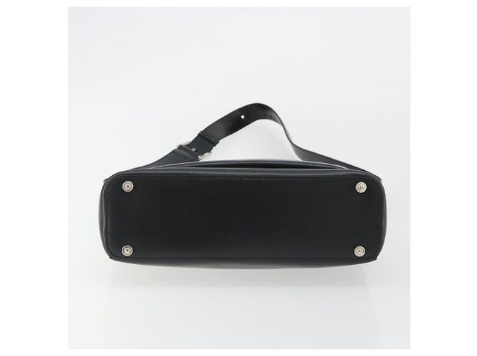 Céline Borsa a Spalla CELINE in Pelle Nera Argento Auth ep15031 Nero - vista 5