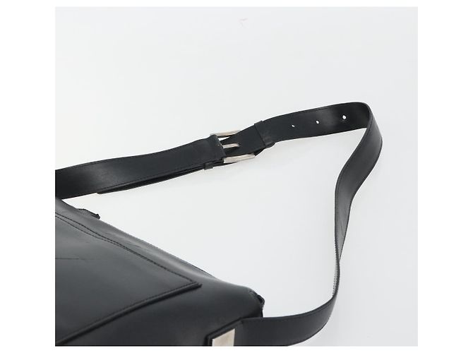 Céline Borsa a Spalla CELINE in Pelle Nera Argento Auth ep15031 Nero - vista 8
