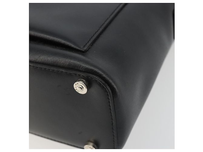 Céline Borsa a Spalla CELINE in Pelle Nera Argento Auth ep15031 Nero - vista 9