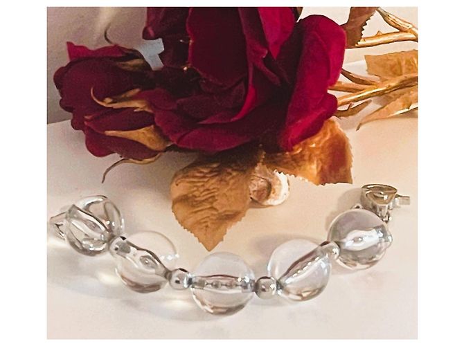 Bracciale Dolce & Gabbana con perle trasparenti e acciaio Argento - vista 10