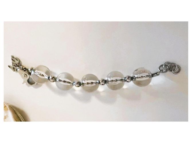 Bracciale Dolce & Gabbana con perle trasparenti e acciaio Argento - vista 11