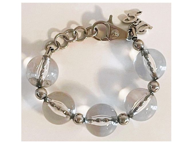 Bracciale Dolce & Gabbana con perle trasparenti e acciaio Argento - vista 2